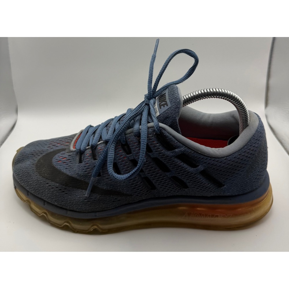Nike Air Max 2016 Running Shoes Mens 7.5 Blue Orange Good 806771-402 Mesh